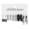 IF ME Fashion Resin   Earrings Set Checkerboard Heart Crystal Butterfly  Earring Women Jewelry Accessories
