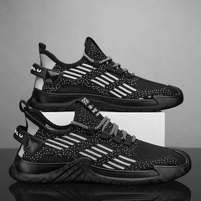 Sports Men's Shoes Summer Breathable Fly-woven Running Shoes Trendy Versatile Student Sports Shoes Soft Sole Lightweight Work Shoes