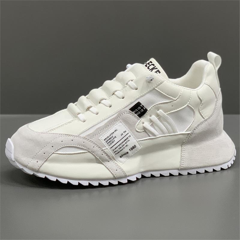 

Европейская станция мужская обувь 2025 новая осенняя дышащая большого размера спортивная и повседневная обувь с внутренней высотой увеличение обувь для папы мужская 41 белый