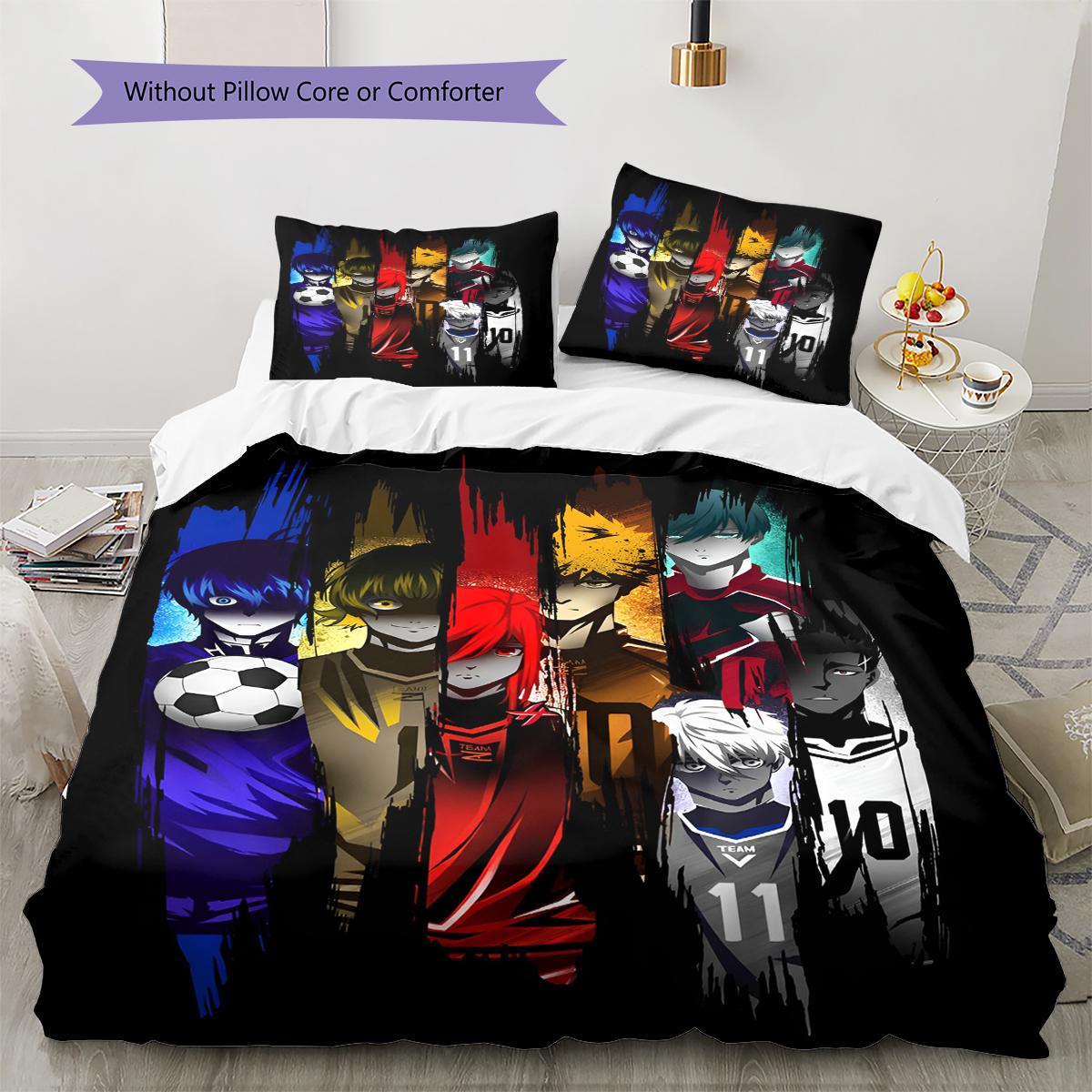 

Постільна білизна з аніме-малюнком Комплект ковдри Наволочка Декор для дому Подарунок на день народження (1 * підковдра + 2 * наволочка, без наповнювача) 135x200cm