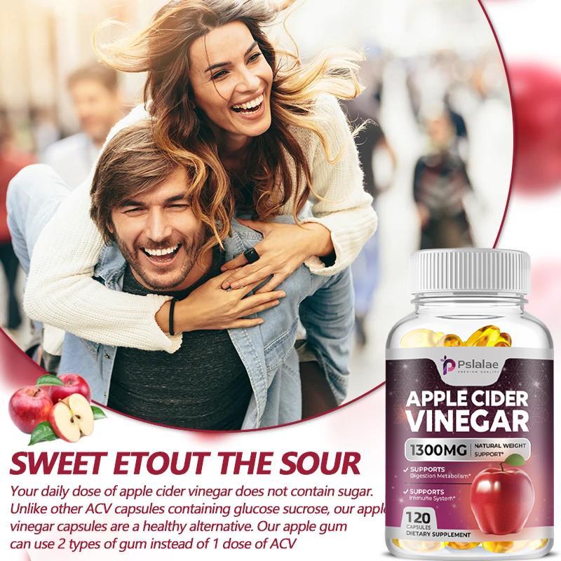 Pslalae 1300mg Apple Cider Vinegar Capsules - Weight Management, Immune Health