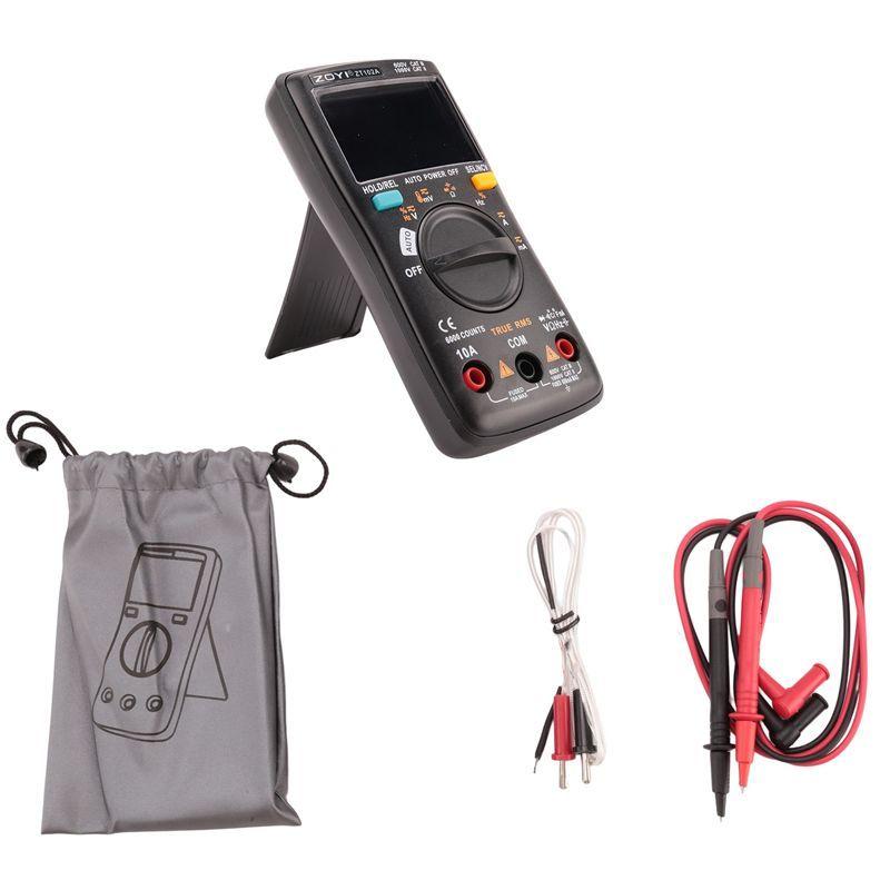 Efficientt-ZOYI ZT102A Digital Multimeter 6000 Counts Auto 113D Back Light AC/DC Voltmeter Transistor Tester Frequency Diode Tem