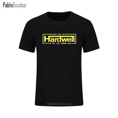 NIEUW GO HARDWELL OF GA NAAR HUIS DJ Hip Hop Muziek Heren Heren T-shirt Zomer T-shirt Mode Katoenen T-shirt Europese Maat