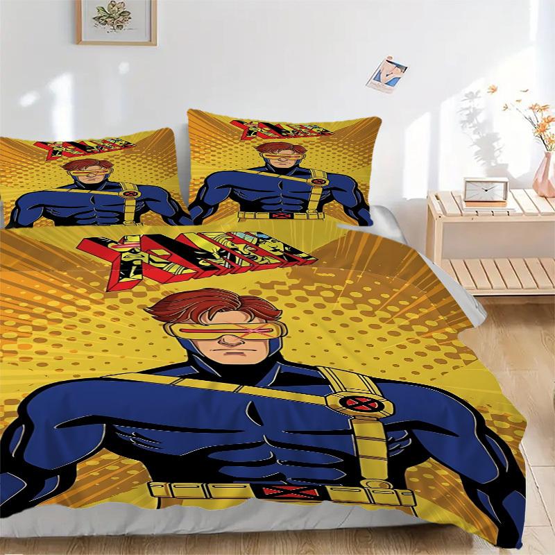 

3pcs X-Men Duvet Cover Set, 1 Duvet Cover + 2 Pillowcases (No Insert), High-Definition Print, Home & Dorm Set yy251208073 135x200cm