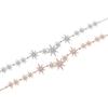 High Quality Iced Out Bling Sparking Clear Cubic Zirconia CZ Paved Star Starburst Charm Choker Necklace For Women