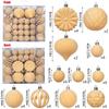 48-Piece Set: Flocked Christmas Balls in Army Green & Wine Red (4/6/8cm) Ornaments