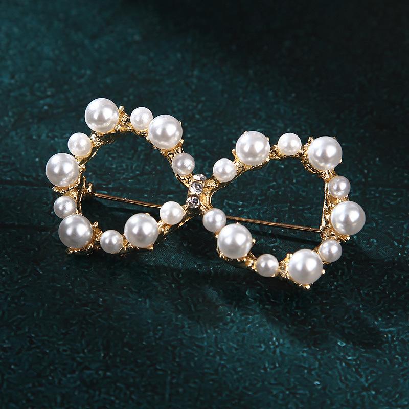 Mode Kristall Strass Persönlichkeit Vielseitig Perlenkranz Kleine Brosche Anstecknadel Damen Seidenschal Schnalle