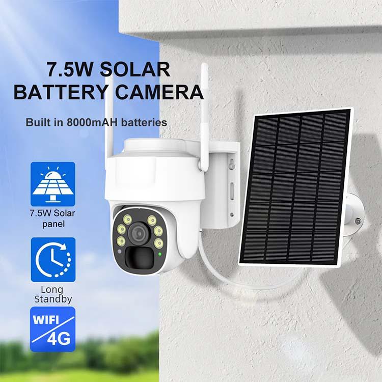 V380 Wireless Outdoor Solar 4G Home Camera with HD Night Vision & Smart Low Power Monitor