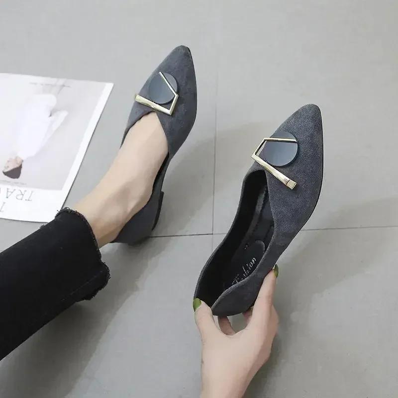 Fashion Flat Single Shoes Women's 2025 Loafers Fashion Ladies Comfortable Luxury Rhinestone Brand Shoes Black Woman Autumn Summer