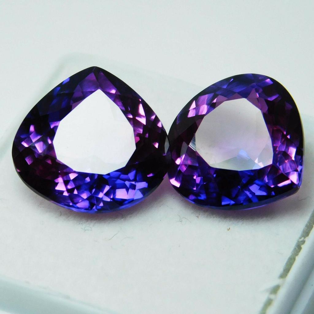 Color Change Natural Sapphire Pear 15 Ct Pair Rare Certified Loose Gemstones