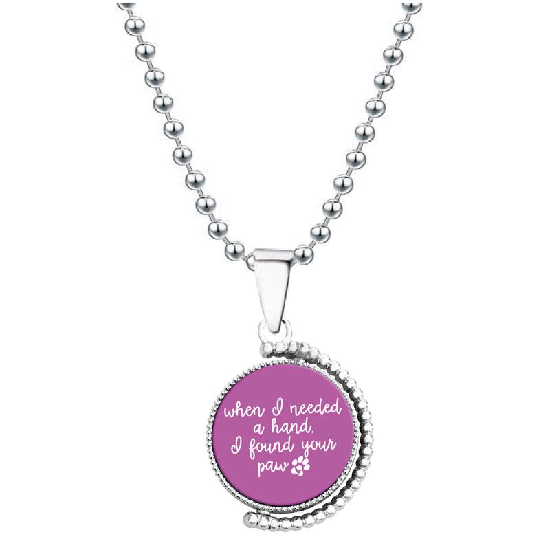 European & American Moon Pendant Necklace - Rotatable Engraving, Creative Christmas Gift, Titanium Steel.