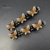 2Pcs Women Hairpins Sparkling Faux Crystal Butterflies Decor Braided Hair Clips Double Layer Bang Hair Pins