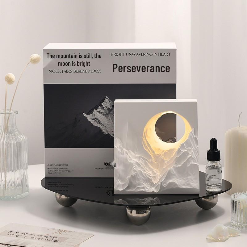 Golden Mountain Aroma Diffuser Stone Night Light – Perfect Gift for Girls or New Brides