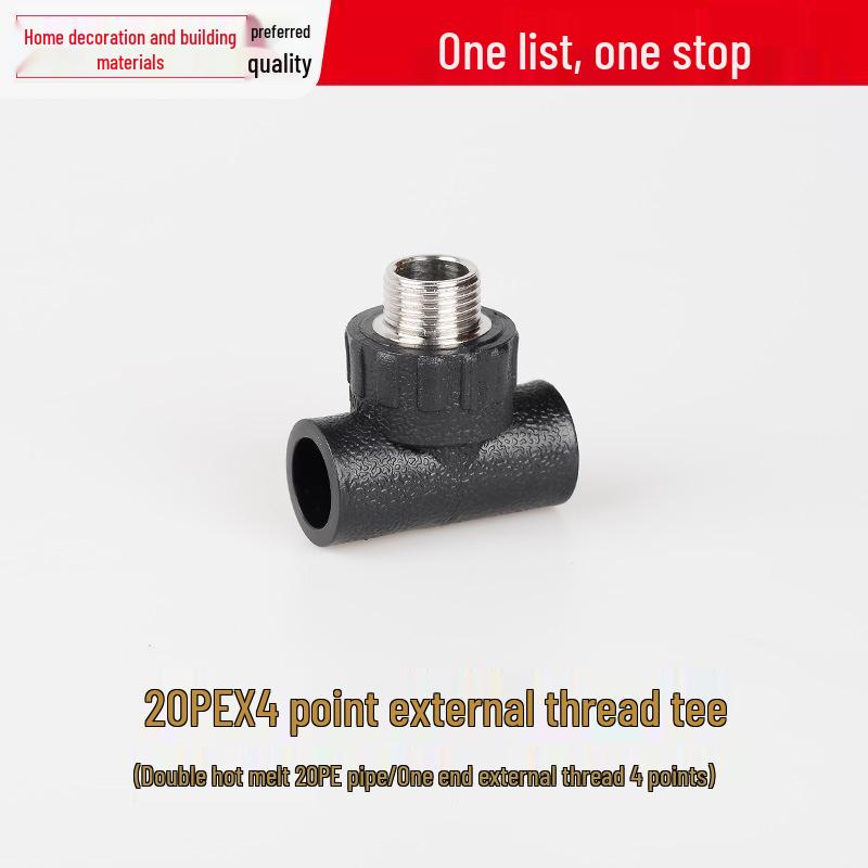 Vícevelikostní vodovodní potrubní tvarovka: Vnitřní/Vnější závitové koleno T pro 4, 6 a 1-palcové potrubí