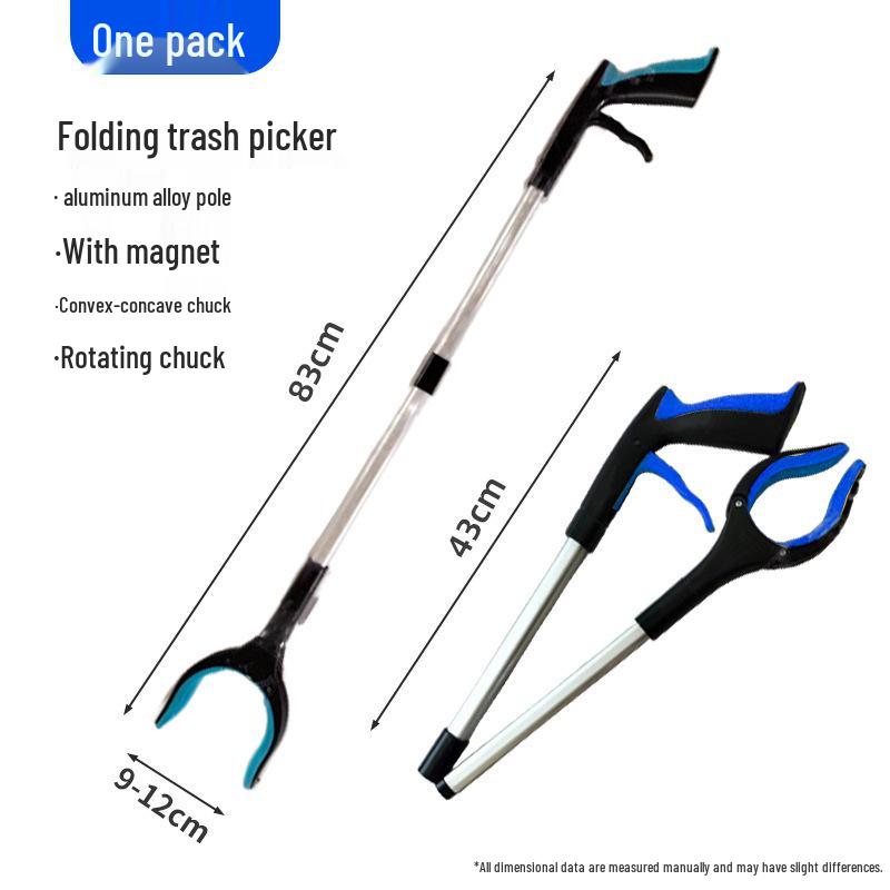 Einziehbarer Faltbarer Haushaltsgreifer Outdoor Hygienezange - Verdickter Sanitär Multifunktionaler Müllsammler.