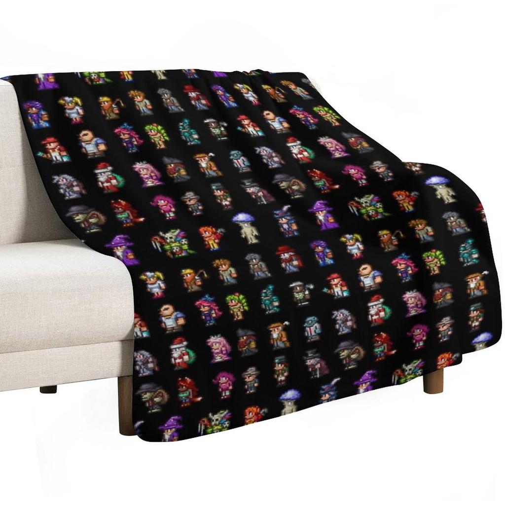 Terraria NPCs Throw Blanket Ultra Soft Flannel Fleece Blanket for All Seasons