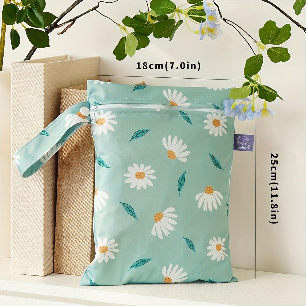 Nouveau Imprimé 2pcs Sac à Couches Portable Sac Humide/Sec