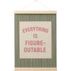 FGFK Everything Is Figureoutable Positive Affirmations Wall Art Poster Hanger Frame, Retro Pink and Green Pirational Canvas Prints Framed Wall Decor