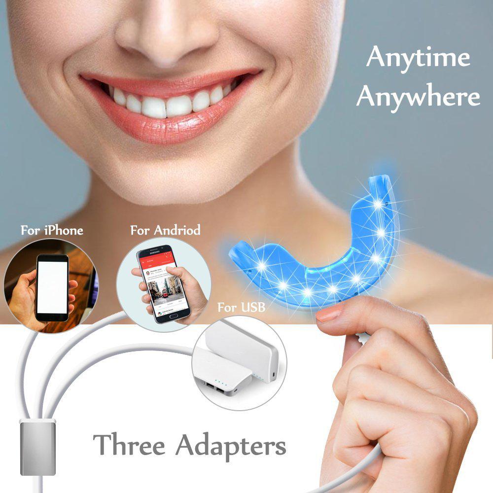 Buy Portable 16 LEDs Dental Teeth Whitening USB Charging Blue Light