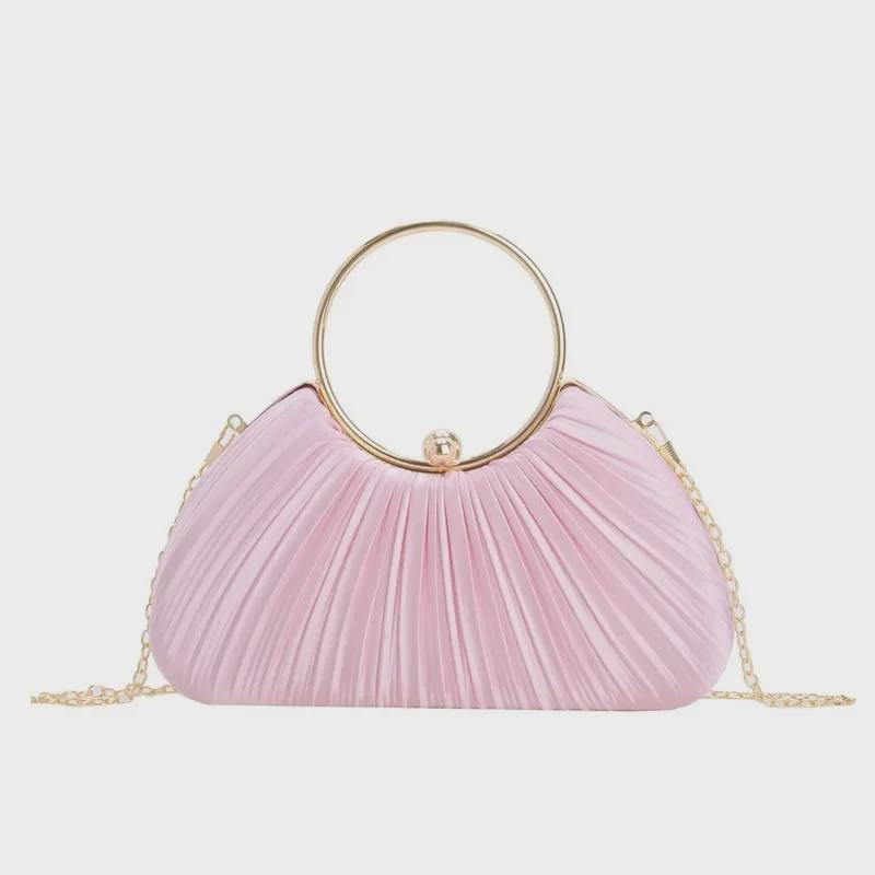 Elegant Pleated Evening Clutch for Women