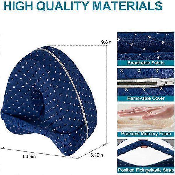 Knee pillow for side lying, orthopedic pillow with memory foam white