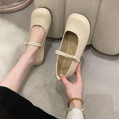 Chaussures de fée chaussures simples douces femme plates 2025 nouvel automne avec jupe vent du soir Mary Jane française chaussures de grand-mère