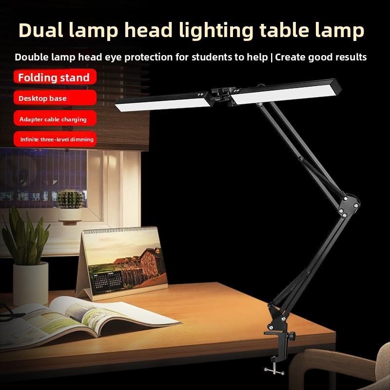 Modern Minimalist Foldable Desk Lamp With Aluminum Clamp And Usb Port For Nail Art And Makeup Work
