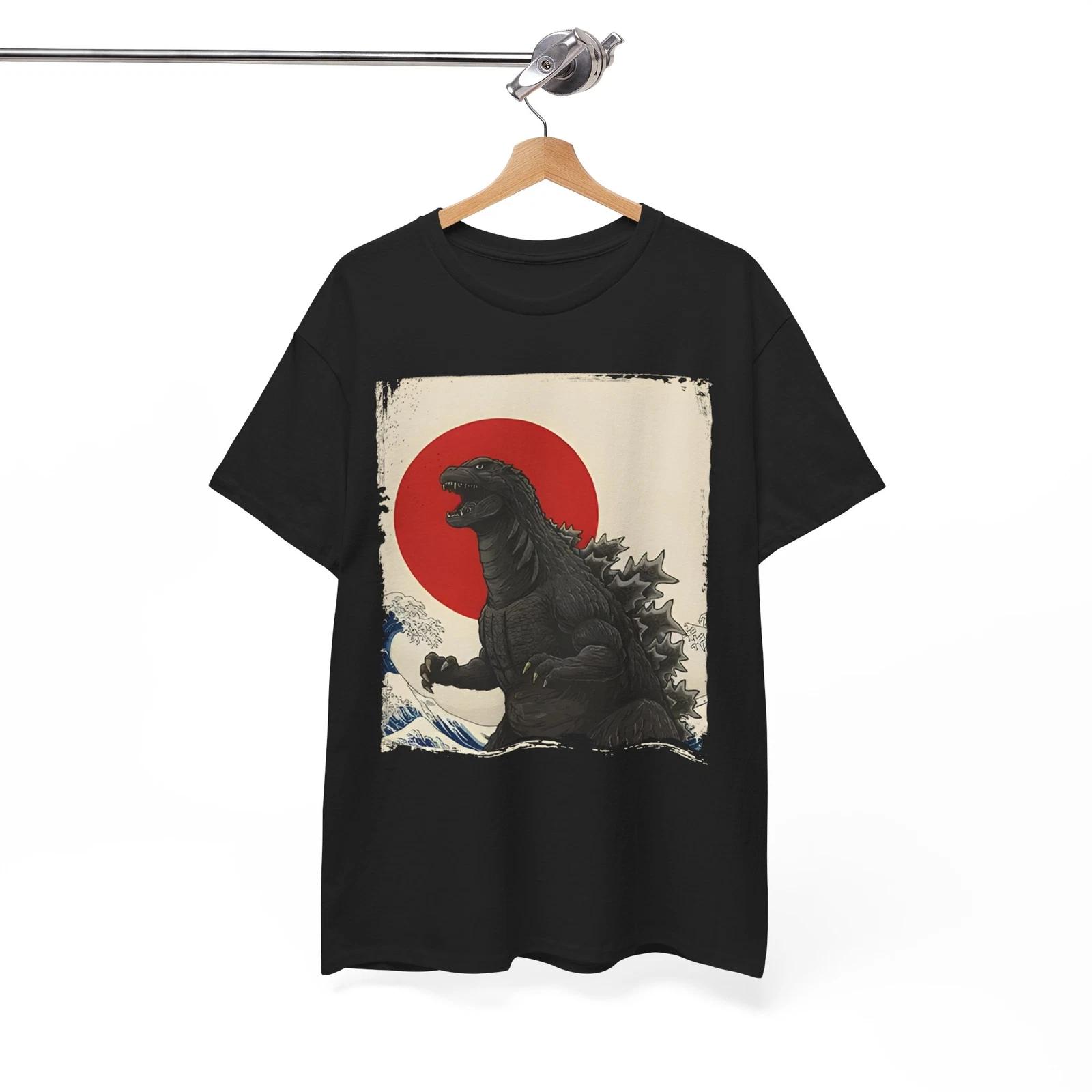 Godzilla Shadow T-Shirt | Mysterious Monster Tee | Dark Kaiju Graphic Shirt XL