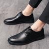 Men's Shoes Men's Business Casual Shoes Fashion Breathable Hole Shoes Youth Lace-up Small Leather Shoes Men