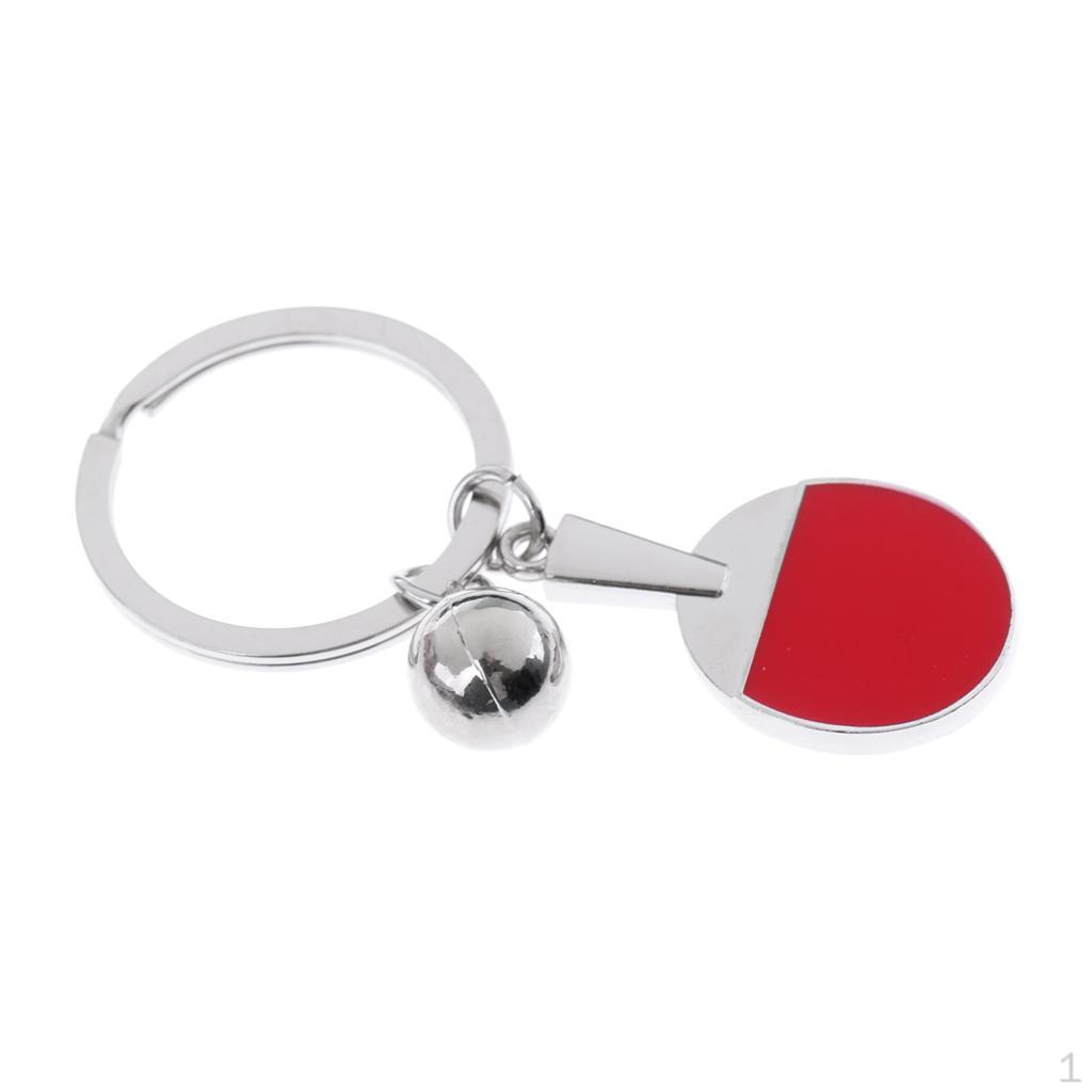 

Sturdy Alloy Table Tennis Style Keychain Pong Paddle Keyring Bag Decor Gifts