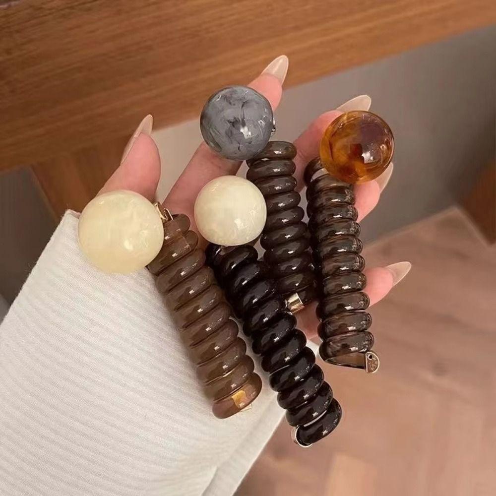 3Pcs Elastic Hair Ties Vintage Women Scrunchie Temperament Telephone Wire Hair Bands Women