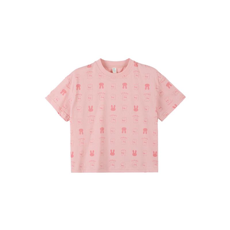 Xiao Yinman Girls' IP Rabbit Print Short Sleeve T-Shirt