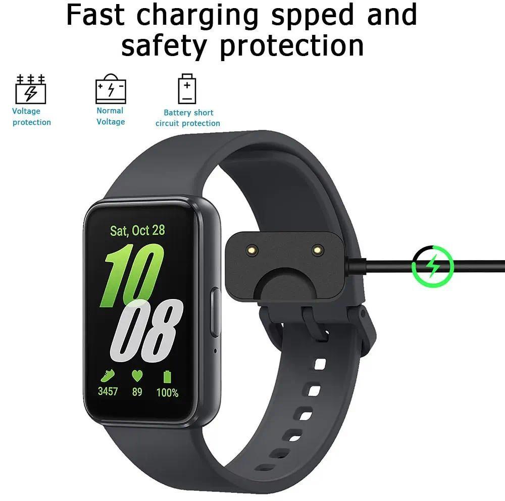 FONKEN USB A/Typ C Magnetischer Ladeadapter für Samsung Galaxy Fit 3 R390 Smartwatch Ladekabel