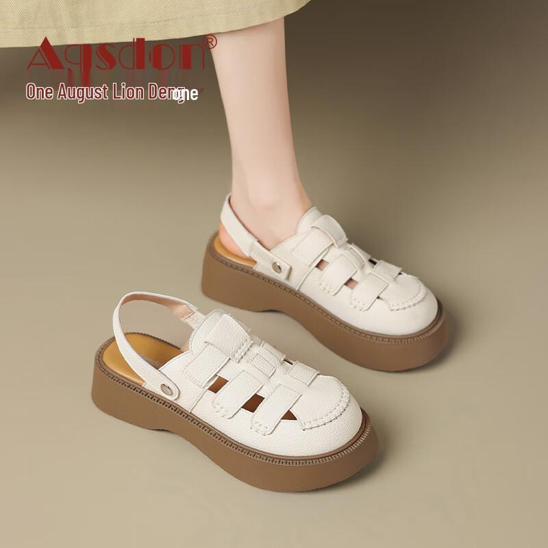 Agsdon Women s Hollow-Out Roman Sandals 37