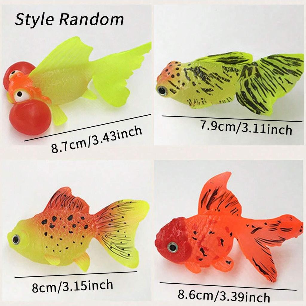 1pc-Aquarium fish tank, artificial luminous fish, realistic moving floating colored goldfish-random color