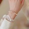 French Elegant Pearl Beaded Bracelet 2026 Luxury Design Pink Opal Pendant Bracelets For Women's Girl‘s Sweet Accessories Jewelry