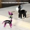 Glass Donkey Miniature Statue Handcrafted Crystal Animal Figurine Home Desk Shelf Decors Housewarmings Birthday Gift