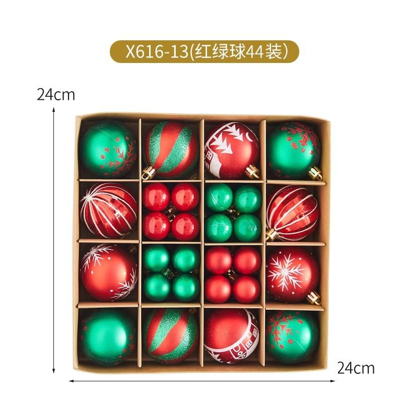 36pcs Christmas Tree Decorations Shiny PVC Ornament Balls Hanging Decor Holiday Party Home Xmas Display