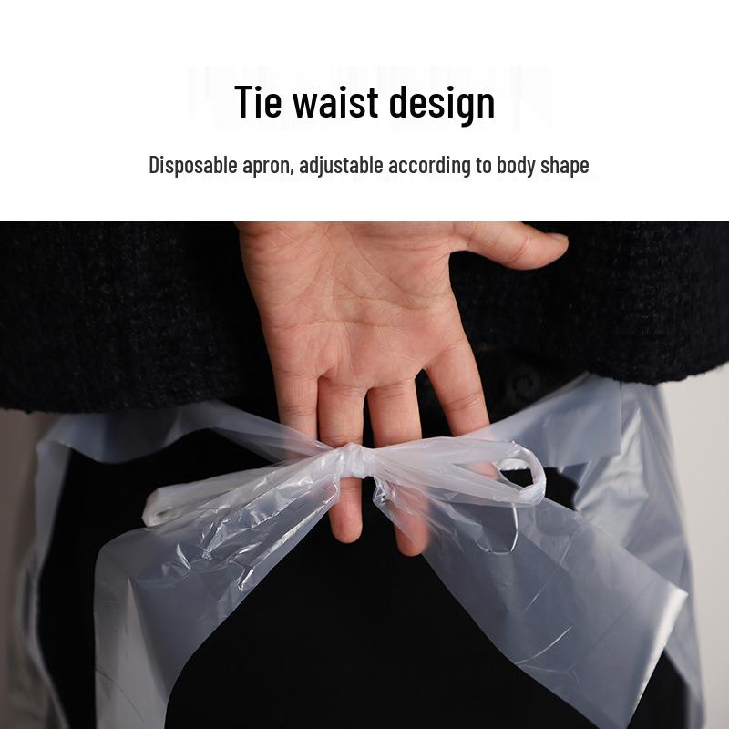 Individually Packaged Waterproof Transparent White Disposable Apron for Catering, Hot Pot, Household – Extended & Thickened Oil-Proof Design