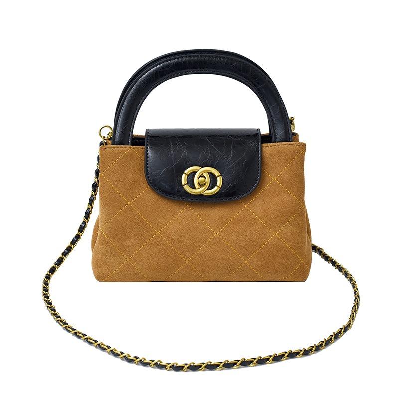 

Rhombus handbag bag autumn new velvet small square bag light luxury versatile shoulder messenger bag