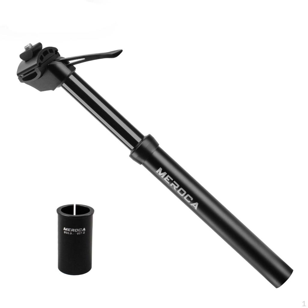 Dropper Seatpost with Remote Lever Aluminum Alloy Adjustable 27.2 Mm Post
