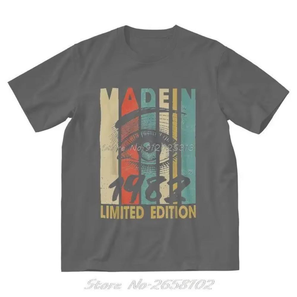 Retro Made In 1982 Limited Edition T-Shirt  Tshirt Birthday Gift Tees Men's Clothing Oversized Unisex Tops Streetwear
