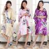 Pfauen-Seiden-Qipao Roben-Set: Tang-Anzug, Pyjama, Bademantel, Hauskleidung