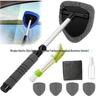 Telescopic Microfiber Car Window Cleaning & Defogging Brush Set
