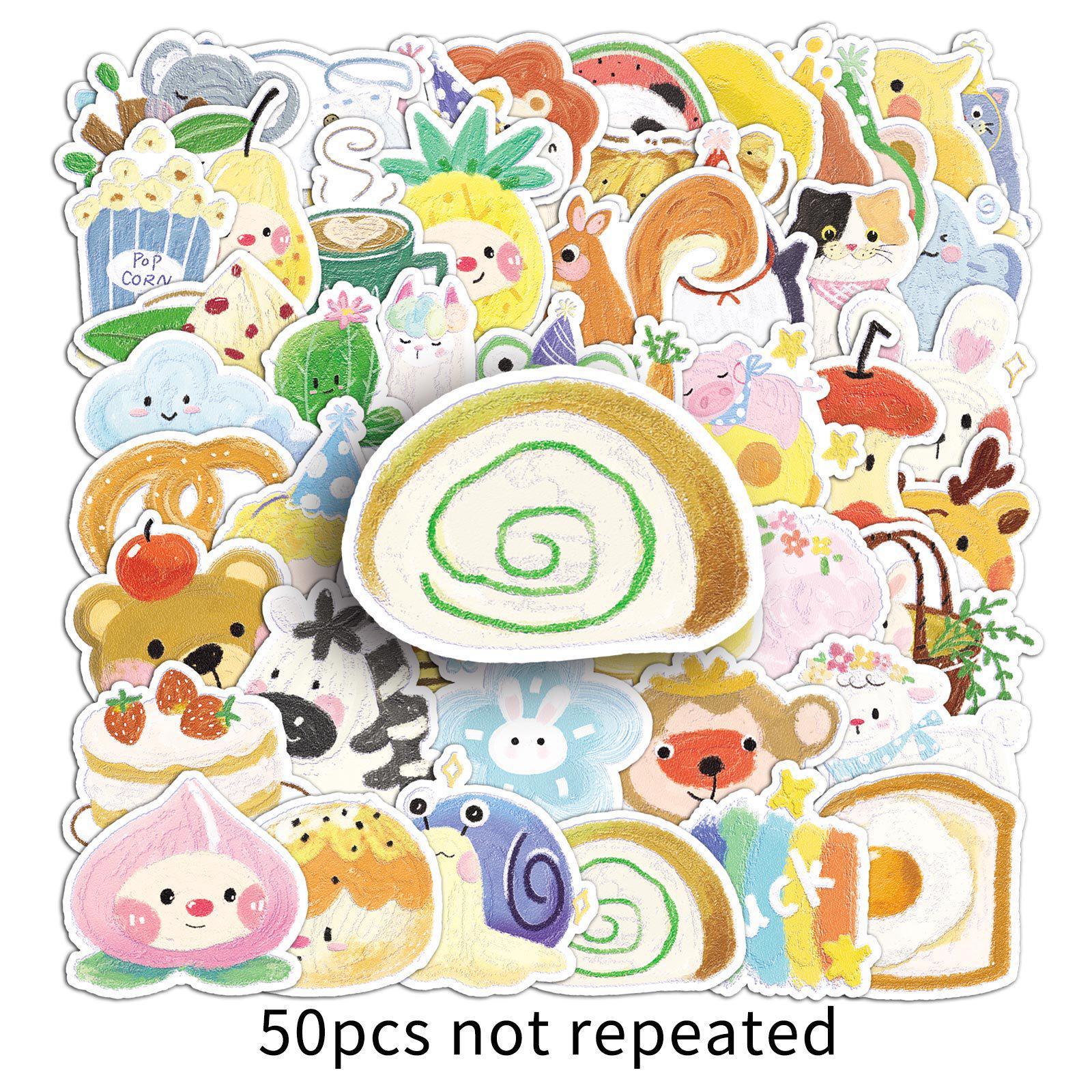 50 Original Hand-drawn Cartoon Graffiti Stickers - Decorate Phones, Cases, Diaries, and Stationery