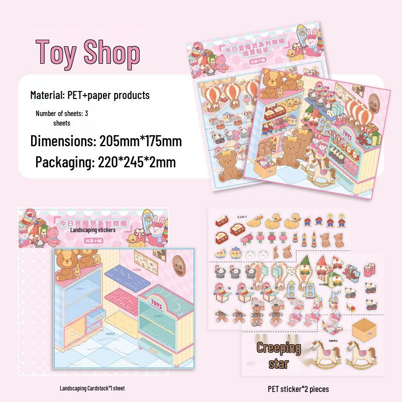 3D Miniature Scenery Stickers: Perfect for Children's Journals, Quiet Books, and Storage Scenes