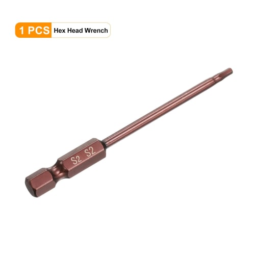 uxcell S2 Hex Bit Precision Screwdriver, Magnetic Adsorption, Hexagon Bit for Electric Screwdrivers, H2, 75mm Length