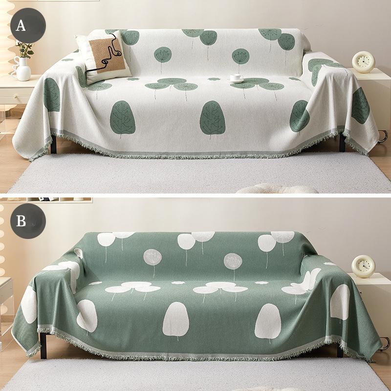 Chenille Jadeblatt Sofabezugstoff Modern Verdickte Chenille Vier Jahreszeiten Neu AB Doppelseitiges Sofa Handtuch