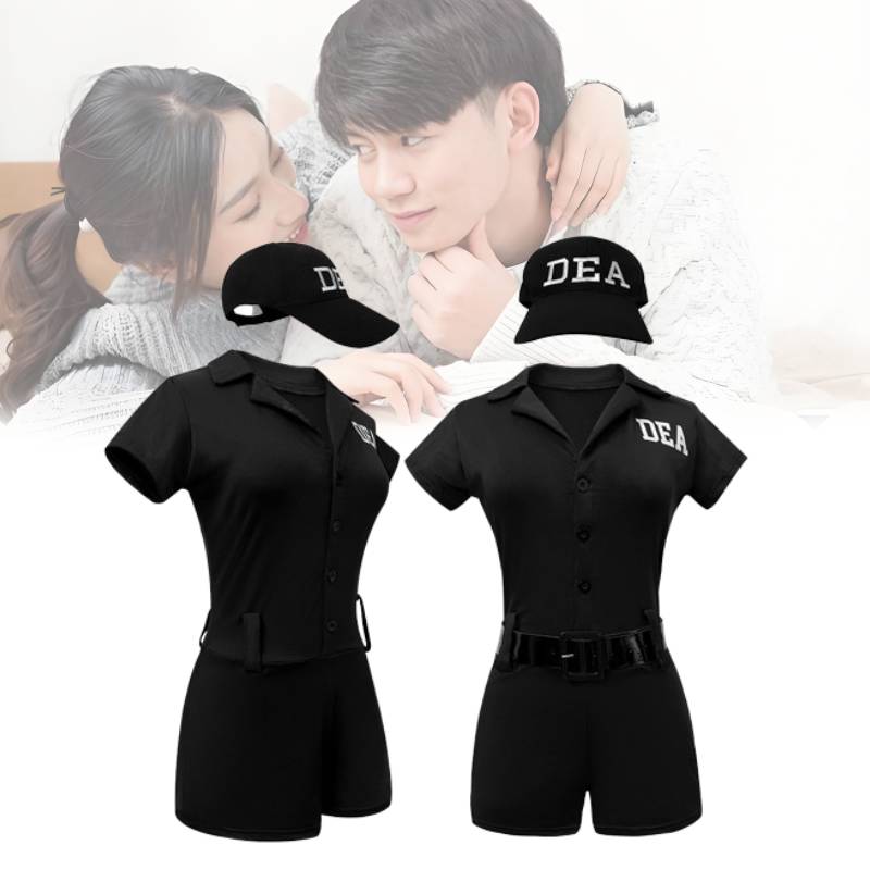 Costume Policewoman Cosplay Anime Character Halloween Party Fashion Role Play
