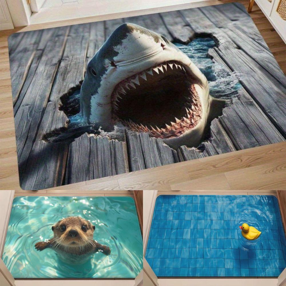 Απορροφητικό Οπτική Ψευδαίσθηση Πατάκι Εισόδου 3D Επίπεδο Χαλί Πόρτας Υπνοδωματίου Χαλί Μπάνιου Διακόσμηση Σπιτιού